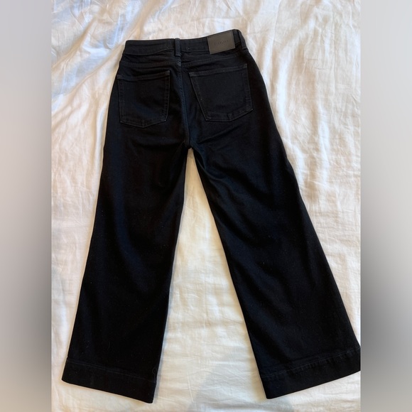 Everlane The Button-Fly Wide-Leg Jean Ankle 25 Black - Picture 3 of 6